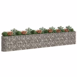 vidaXL Gabion Raised Bed Galvanised Iron Gabion Basket Flower Bed Multi Sizes - 610 x 50 x 100 cm - Additional view 2