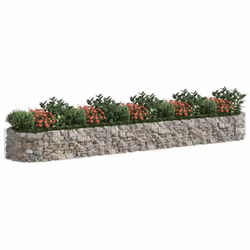 vidaXL Gabion Raised Bed Galvanised Iron Gabion Basket Flower Bed Multi Sizes - 500 x 100 x 50 cm - Additional view 2