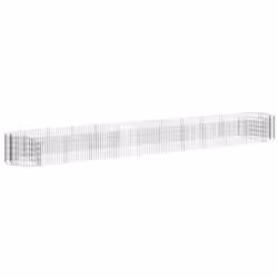 vidaXL Gabion Raised Bed Galvanised Iron Gabion Basket Flower Bed Multi Sizes - 600 x 100 x 50 cm