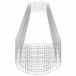 vidaXL Gabion Raised Bed Galvanised Iron Gabion Basket Flower Bed Multi Sizes - 600 x 100 x 50 cm - Additional view 4