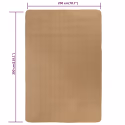 vidaXL Area Rug Jute with Latex Backing Home Floor Carpet Floor Mat Natural - 200 x 300 cm