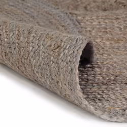 vidaXL Handmade Rug Living Room Floor Carpet Area Rug Floor Mat Jute Round - grey, 6
