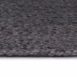 vidaXL Handmade Rug Living Room Floor Carpet Area Rug Floor Mat Jute Round - dark grey, 6