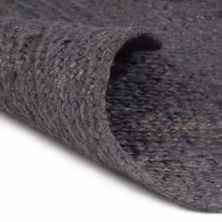 vidaXL Handmade Rug Living Room Floor Carpet Area Rug Floor Mat Jute Round - dark grey, 81