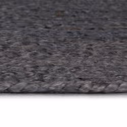 vidaXL Handmade Rug Living Room Floor Carpet Area Rug Floor Mat Jute Round - dark grey, 81