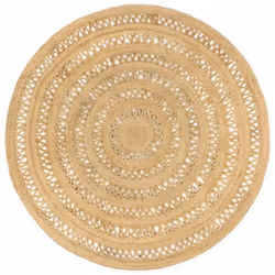 vidaXL Handmade Rug Braided Jute Home Floor Protector Carpet Mat Multi Sizes - 180 cm