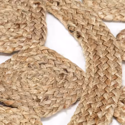 vidaXL Handmade Rug Home Living Room Floor Protector Carpet Mat Braided Jute - 210 cm - Additional view 4