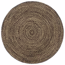 vidaXL Handmade Rug Living Room Floor Carpet Home Area Rug Floor Mat Jute - black, 8