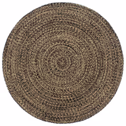 vidaXL Handmade Rug Living Room Floor Carpet Home Area Rug Floor Mat Jute - black, 81