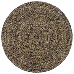 vidaXL Handmade Rug Living Room Floor Carpet Home Area Rug Floor Mat Jute - black, 81