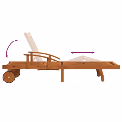 VidaXL 3104967 outdoor chair Lounge Acacia wood - Additional view 6