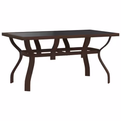 vidaXL Garden Dining Set Multi Colours 5/7/9 Piece 140 cm/180 cm Table Length - brown and black, 140 cm table length - Additional view 4