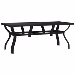 vidaXL Garden Dining Set Multi Colours 5/7/9 Piece 140 cm/180 cm Table Length - black, 180 cm table length - Additional view 4