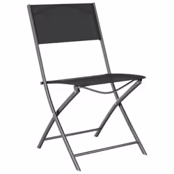 vidaXL Garden Dining Set Grey and Black 140 cm/180 cm Table Length 5/7/9 Piece - 180 cm table length/7 - Additional view 5