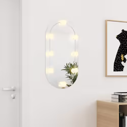 vidaXL Mirror Dressing Room Make up Vanity Mirror Bedroom Wall Mirror Glass - 80 x 40 cm - Additional view 2
