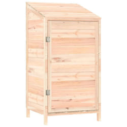 vidaXL Garden Shed Outdoor Storage House Patio Tool Organiser Solid Wood Fir - natural, 55 x 52 x 112 cm
