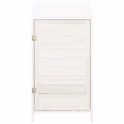 vidaXL Garden Shed Outdoor Storage House Patio Tool Organiser Solid Wood Fir - white, 55 x 52 x 112 cm