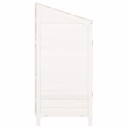 vidaXL Garden Shed Outdoor Storage House Patio Tool Organiser Solid Wood Fir - white, 55 x 52 x 112 cm - Additional view 4