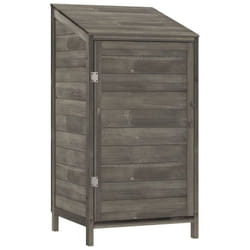 vidaXL Garden Shed Outdoor Storage House Patio Tool Organiser Solid Wood Fir - anthracite, 55 x 52 x 112 cm