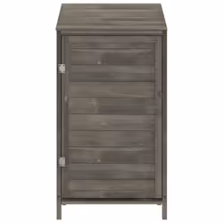 vidaXL Garden Shed Outdoor Storage House Patio Tool Organiser Solid Wood Fir - anthracite, 55 x 52 x 112 cm