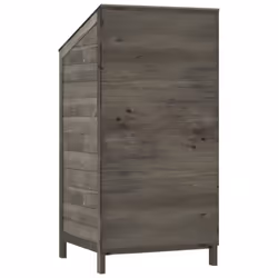 vidaXL Garden Shed Outdoor Storage House Patio Tool Organiser Solid Wood Fir - anthracite, 55 x 52 x 112 cm - Additional view 5