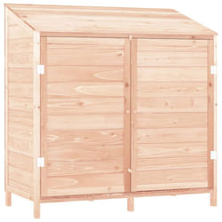 vidaXL Garden Shed Outdoor Storage House Patio Tool Organiser Solid Wood Fir - natural, 102 x 52 x 112 cm