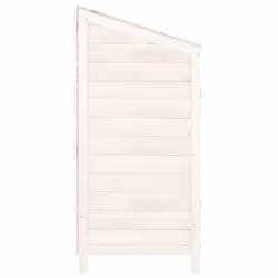 vidaXL Garden Shed Outdoor Storage House Patio Tool Organiser Solid Wood Fir - white, 102 x 52 x 112 cm - Additional view 4