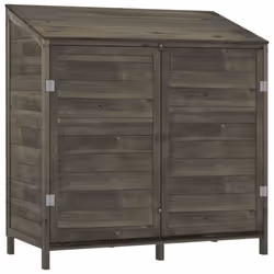 vidaXL Garden Shed Outdoor Storage House Patio Tool Organiser Solid Wood Fir - anthracite, 102 x 52 x 112 cm
