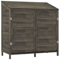 vidaXL Garden Shed Outdoor Storage House Patio Tool Organiser Solid Wood Fir - anthracite, 102 x 52 x 112 cm