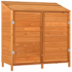 vidaXL Garden Shed Outdoor Storage House Patio Tool Organiser Solid Wood Fir - brown, 102 x 52 x 112 cm