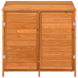 vidaXL Garden Shed Outdoor Storage House Patio Tool Organiser Solid Wood Fir - brown, 102 x 52 x 112 cm