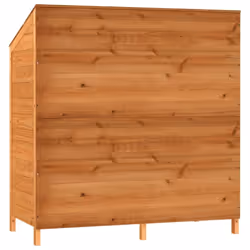 vidaXL Garden Shed Outdoor Storage House Patio Tool Organiser Solid Wood Fir - brown, 102 x 52 x 112 cm - Additional view 5