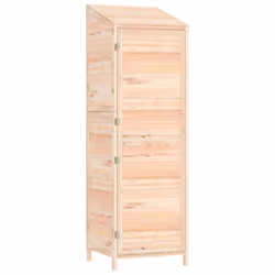 vidaXL Garden Shed Outdoor Storage House Patio Tool Organiser Solid Wood Fir - natural, 55 x 52 x 174.5 cm