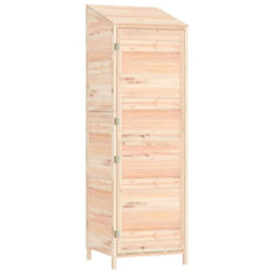 vidaXL Garden Shed Outdoor Storage House Patio Tool Organiser Solid Wood Fir - natural, 55 x 52 x 174.5 cm