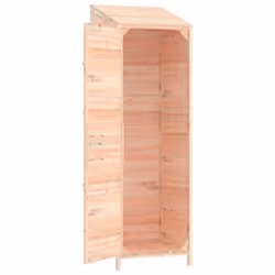 vidaXL Garden Shed Outdoor Storage House Patio Tool Organiser Solid Wood Fir - natural, 55 x 52 x 174.5 cm - Additional view 6