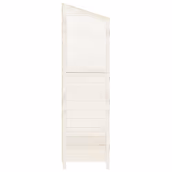 vidaXL Garden Shed Outdoor Storage House Patio Tool Organiser Solid Wood Fir - white, 55 x 52 x 174.5 cm - Additional view 4