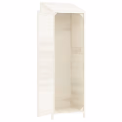 vidaXL Garden Shed Outdoor Storage House Patio Tool Organiser Solid Wood Fir - white, 55 x 52 x 174.5 cm - Additional view 6