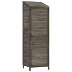 vidaXL Garden Shed Outdoor Storage House Patio Tool Organiser Solid Wood Fir - anthracite, 55 x 52 x 174.5 cm