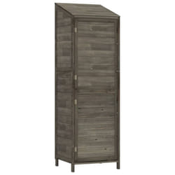 vidaXL Garden Shed Outdoor Storage House Patio Tool Organiser Solid Wood Fir - anthracite, 55 x 52 x 174.5 cm