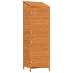 vidaXL Garden Shed Outdoor Storage House Patio Tool Organiser Solid Wood Fir - brown, 55 x 52 x 174.5 cm