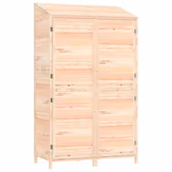 vidaXL Garden Shed Outdoor Storage House Patio Tool Organiser Solid Wood Fir - natural, 102 x 52 x 174.5 cm