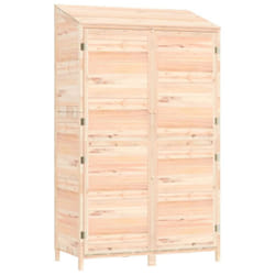 vidaXL Garden Shed Outdoor Storage House Patio Tool Organiser Solid Wood Fir - natural, 102 x 52 x 174.5 cm