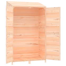 vidaXL Garden Shed Outdoor Storage House Patio Tool Organiser Solid Wood Fir - natural, 102 x 52 x 174.5 cm - Additional view 6