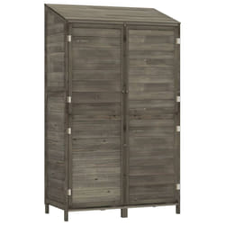 vidaXL Garden Shed Outdoor Storage House Patio Tool Organiser Solid Wood Fir - anthracite, 102 x 52 x 174.5 cm