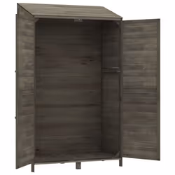 vidaXL Garden Shed Outdoor Storage House Patio Tool Organiser Solid Wood Fir - anthracite, 102 x 52 x 174.5 cm - Additional view 6