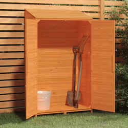 vidaXL Garden Shed Outdoor Storage House Patio Tool Organiser Solid Wood Fir - brown, 102 x 52 x 174.5 cm - Additional view 2