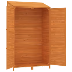 vidaXL Garden Shed Outdoor Storage House Patio Tool Organiser Solid Wood Fir - brown, 102 x 52 x 174.5 cm - Additional view 6