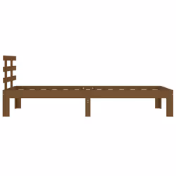 vidaXL Bed Frame Home Wooden Bedroom Bedstead Platform Bed Base Solid Wood - honey brown, 100 x 200 cm - Additional view 5