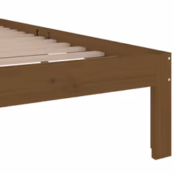 vidaXL Bed Frame Home Wooden Bedroom Bedstead Platform Bed Base Solid Wood - honey brown, 100 x 200 cm - Additional view 6