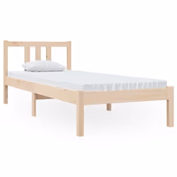 vidaXL Solid Wood Bed Frame Wooden Platform Bed Multi Colours Multi Sizes - brown, 75 x 190 cm